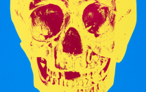 Till Death Do Us Part - Cerulean Blue Pigment Yellow Royal Red Pop Up Skull