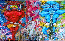 Red and Blue Demon w/ 48 arhats